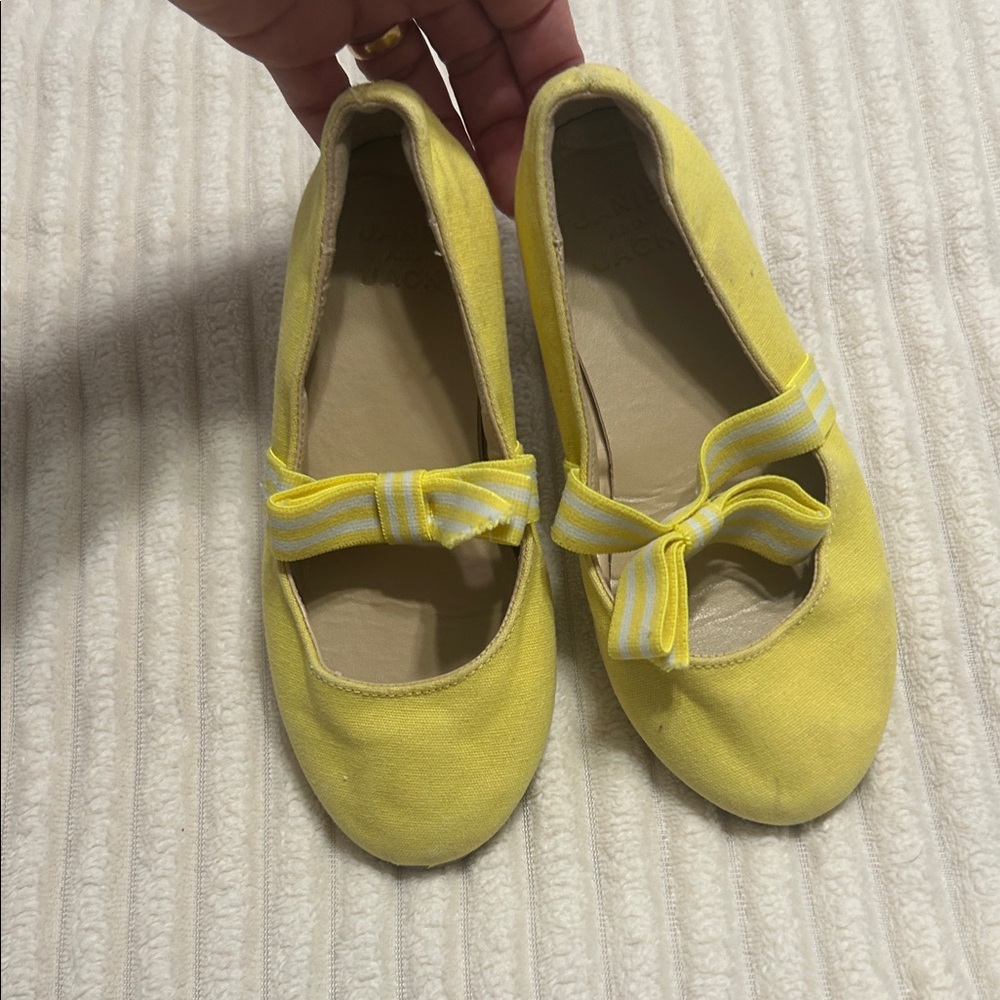 Janie and Jack Yellow Ballet Flats with Bow